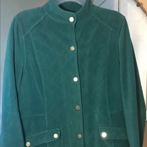LIZ CLAIBORNE  NY Tailored Fleece Jacket  - Green